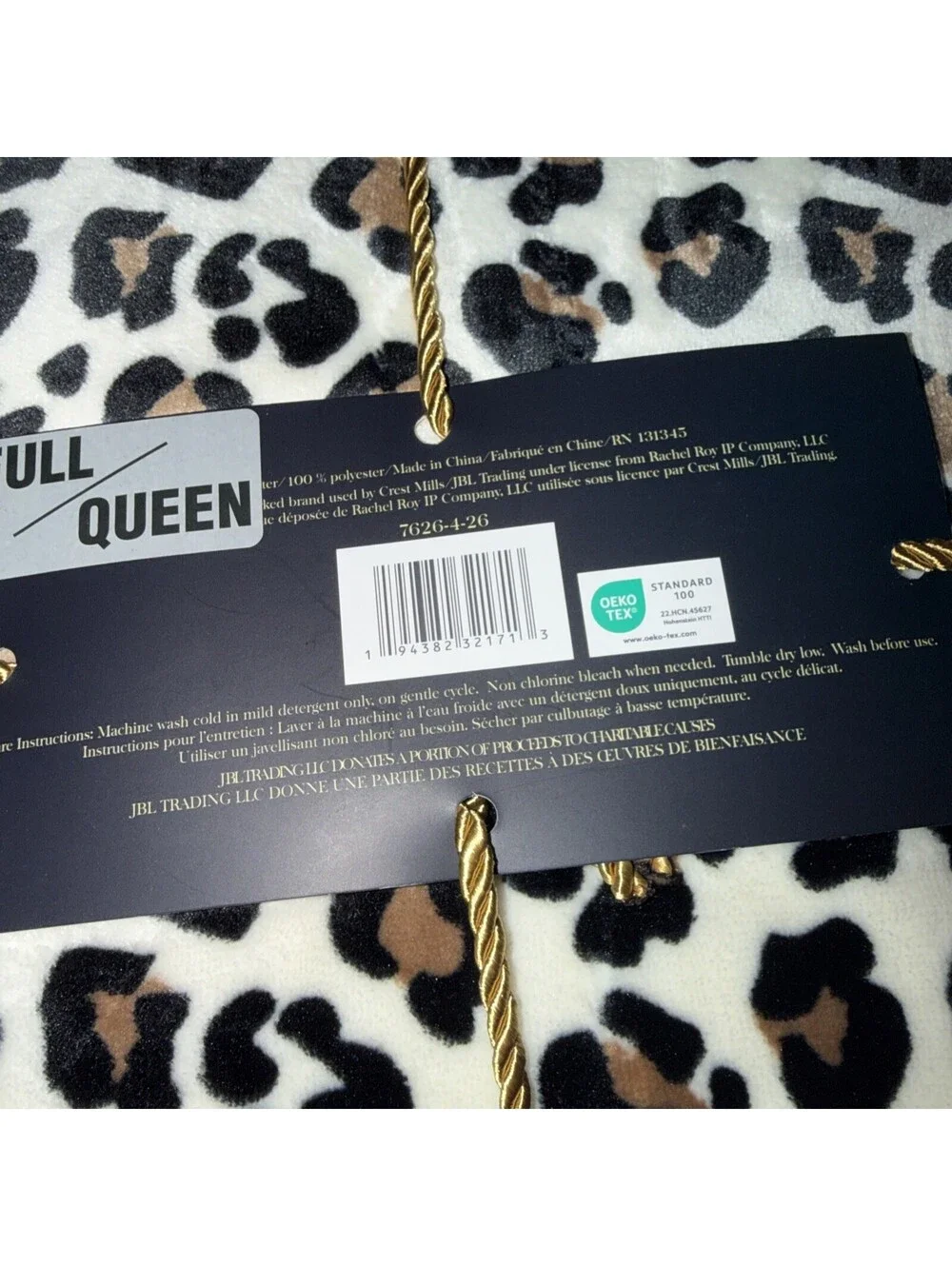 Rachel Roy Luxe Soft Plush Leopard Print Heavy Blanket Full/Queen 90x90 Soft
